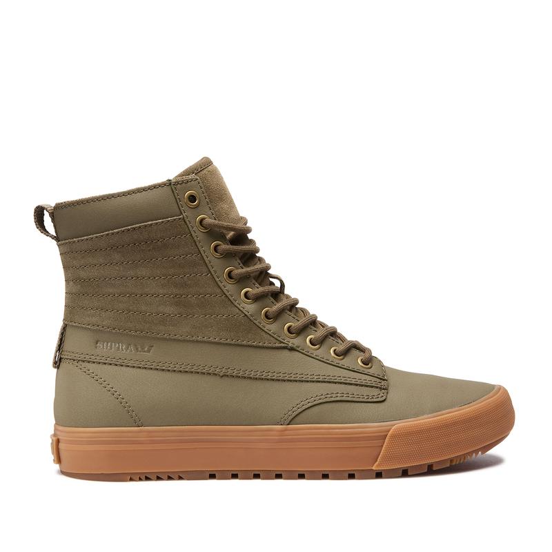 Zapatillas Altas Supra Argentina Hombre - GRAHAM CW Verde Oliva (GHAQF-9247)